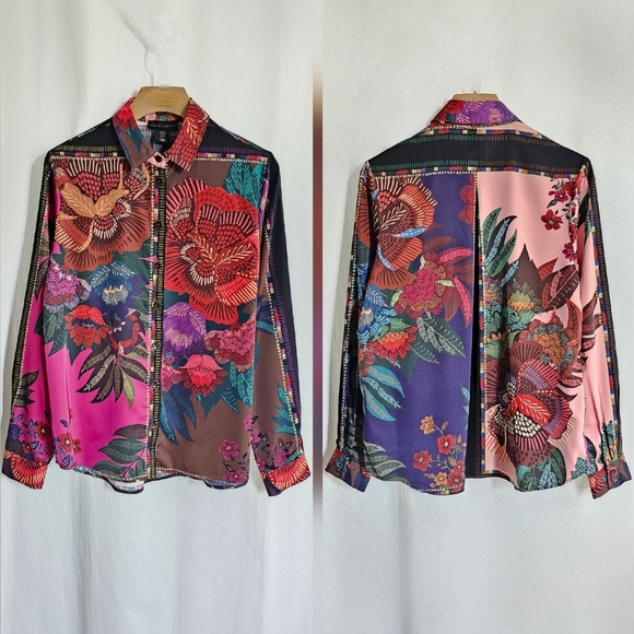 House of Harlow 1960 x Revolve Satin Floral Print Blouse - Picture 8 of 16